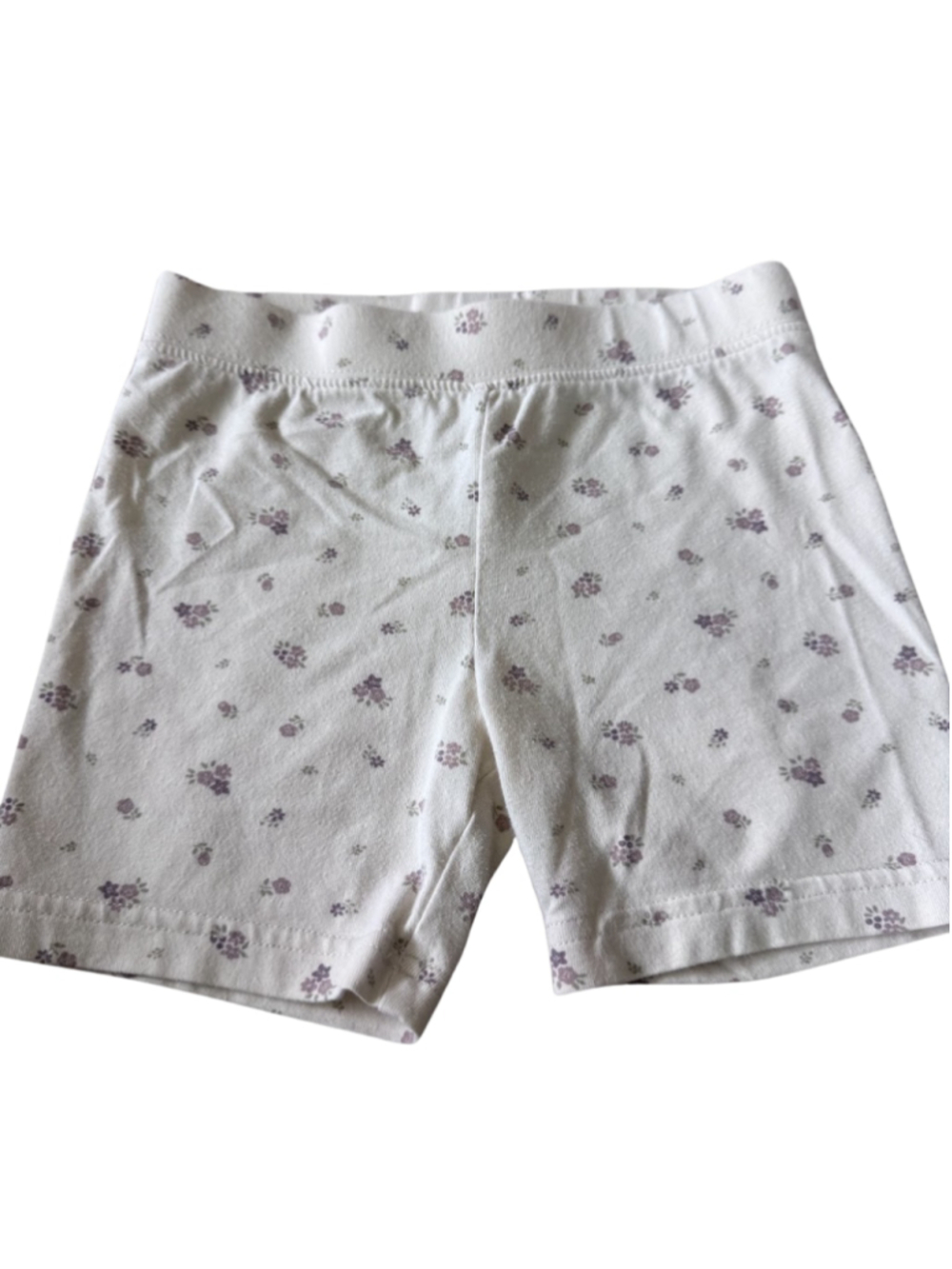 Girls Jamie Kay Floral Shorts Size 6 Beige and Purple